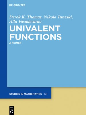 cover image of Univalent Functions